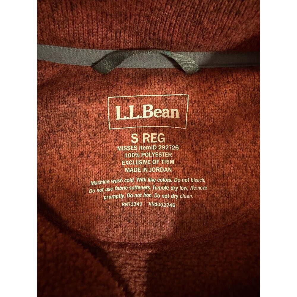 LL Bean Better Sweater Fleece Pullover Womens Small Snaps Mock Neck Logo - Picture 4 of 5